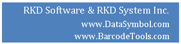 Text Box: RKD Software & RKD System Inc.
www.DataSymbol.com
www.BarcodeTools.com
