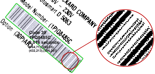 Decodes low resolution and distortion barcodes
