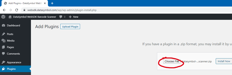 Upload Barcode Scanner Plugin for WordPress