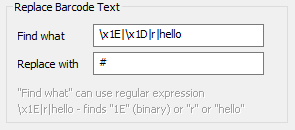 using regular expression for replace scanned barcode parts