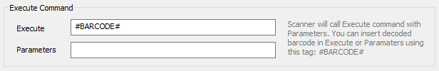 Setings for open Excel file. Barcode Reader Windows Scanner app