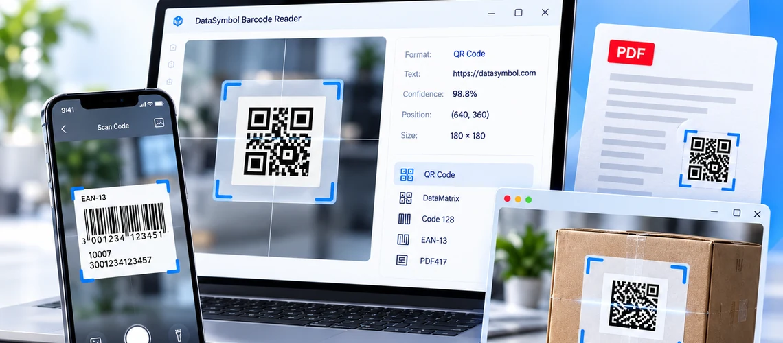 Barcode scanning on a laptop and smartphone